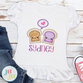 Peanut Butter and Jelly Applique