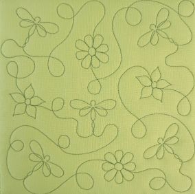 Dragonflies Flowers Quilting Backdrops Design | Machine Embroidery Designs by JuJu