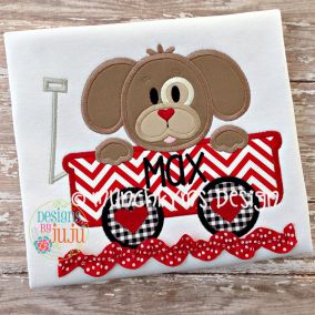 Puppy Wagon | Machine Embroidery Designs by JuJu