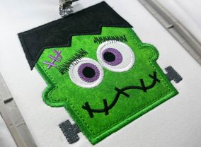 Frankiestein Applique | Machine Embroidery Designs by JuJu