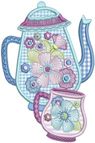Afternoon Tea Applique | Machine Embroidery Designs by JuJu