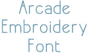 Arcade Embroidery Font | Machine Embroidery Designs by JuJu