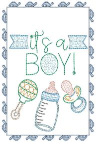 Baby Greeting Cards 3 | Machine Embroidery Designs by JuJu