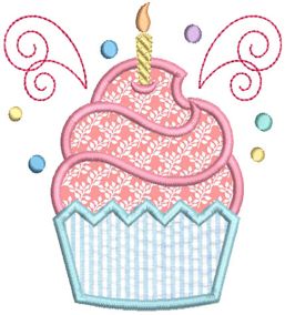 Birthday Celebration Applique | Machine Embroidery Designs by JuJu