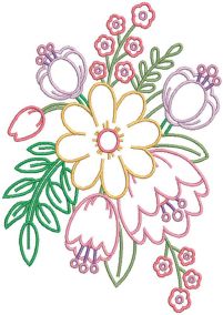 Blooming Flowers 1 | Machine Embroidery Designs by JuJu