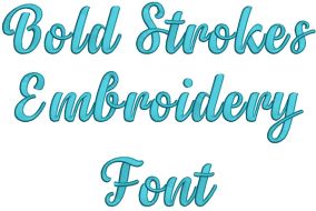 Bold Strokes Embroidery Font | Machine Embroidery Designs by JuJu