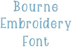 Bourne Embroidery Font