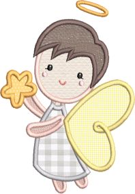 Boy Angels Applique Machine Embroidery Designs by JuJu 
