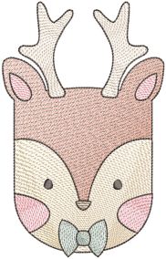 Boy Sketch Woodland Animals Machine Embroidery Designs By JuJu