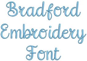 Bradford Embroidery Font | Machine Embroidery Designs by JuJu