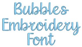 Bubbles Font Digital Embroidery Machine Designs by JuJu