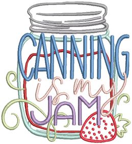 Canning Word Art | Machine Embroidery Designs by JuJu