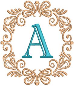 Carlisle Monogram Digital Embroidery Machine Designs by JuJu