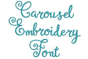 Carousel Embroidery Font | Machine Embroidery Designs by JuJu