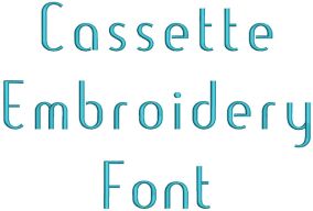 Cassette Embroidery Font
