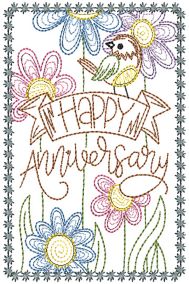 Celebration Greeting Cards Set 2 | Machine Embroidery Designs by JuJu