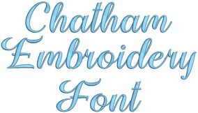 Chatham Embroidery Font | Machine Embroidery Designs by JuJu