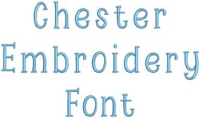 Chester Embroidery Font | Machine Embroidery Designs by JuJu