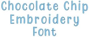 Chocolate Chip Embroidery Font | Machine Embroidery Designs by JuJu