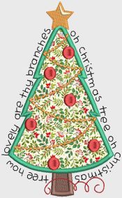Christmas Carol Applique Digital Embroidery Machine Designs by JuJu