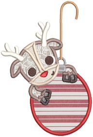 Christmas Dangling Critters Machine Embroidery Designs by JuJu