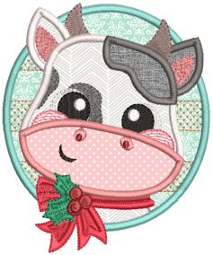 Christmas Farm Animals Applique | Machine Embroidery Designs by JuJu