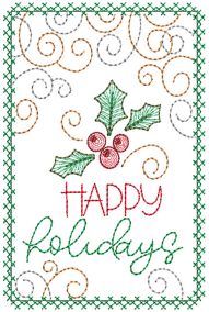 Christmas Greeting Cards 9 | Machine Embroidery Designs by JuJu