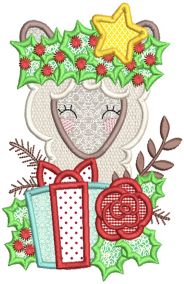 Christmas Llamas Machine Embroidery Designs by JuJu