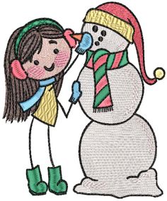 Christmas Stix People Digital Embroidery Designs by JuJu