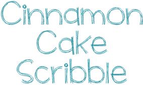 Cinnamon Cake Scribble Embroidery Font | Machine Embroidery Designs by JuJu