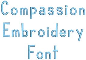 Compassion Embroidery Font | Machine Embroidery Designs by JuJu