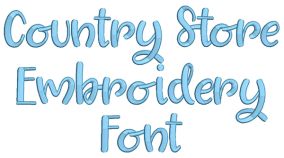 Country Store Font Digital Machine Embroidery Designs by JuJu