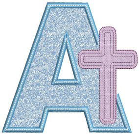 Cross Applique Alphabet | Machine Embroidery Designs by JuJu
