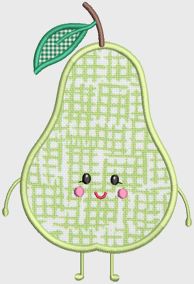 Cute Fruits And Veggies Applique Machine Embroidery Designs by JuJu 