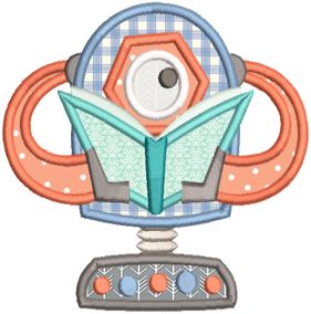 Cute Robots Applique Machine Embroidery Designs By JuJu