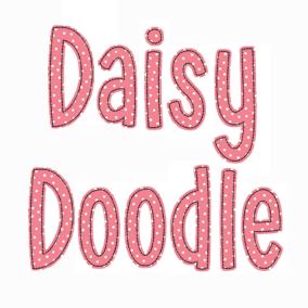 Daisy Doodle Bean Stitch Applique Alphabet | Machine Embroidery Designs by JuJu
