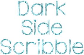 Dark Side Scribble Embroidery Font | Machine Embroidery Designs by JuJu