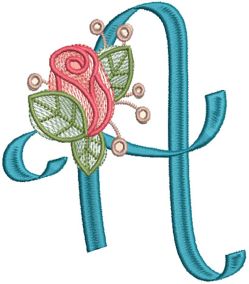 Delicate Rosebud Alphabet | Machine Embroidery Designs by JuJu