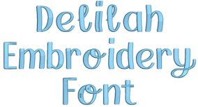 Delilah Embroidery Font | Machine Embroidery Designs by JuJu