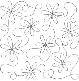 Daisy Chain End-to-End Quilting Design | Machine Embroidery Designs by JuJu