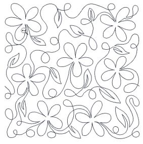 Flowers and Loops End-to-End Quilting | Machine Embroidery Designs by JuJu