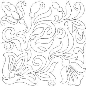 Iris End-to-End Quilting Design | Machine Embroidery Designs by JuJu