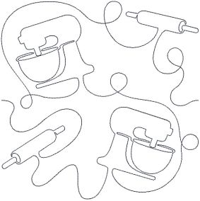 Kitchen 2 End-to-End Quilting | Machine Embroidery Designs by JuJu