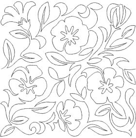 Morning Glories End-to-End Quilting Design | Machine Embroidery Designs by JuJu
