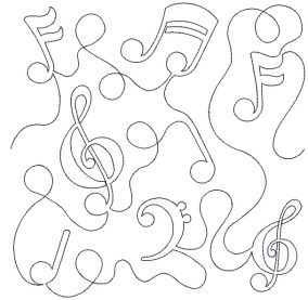 Music End-to-End Quilting | Machine Embroidery Designs by JuJu