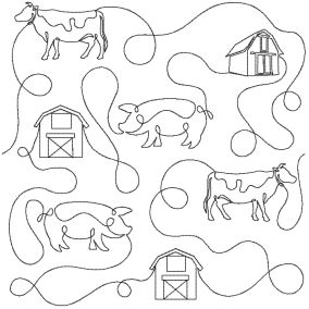 On The Farm End-to-End Quilting | Machine Embroidery Designs by JuJu