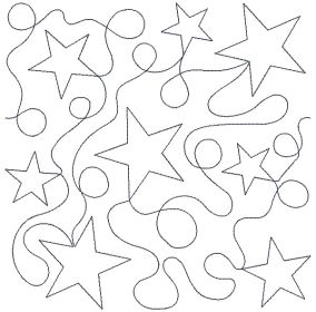 Stars and Loops End-to-End Quilting | Machine Embroidery Designs by JuJu