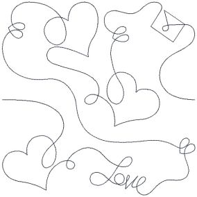 Valentines 1 End-to-End Quilting | Machine Embroidery Designs by JuJu