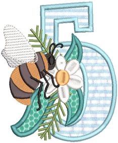 Earth Love Numbers | Machine Embroidery Designs by JuJu