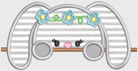 Easter Peekers Applique Machine Embroidery Designs by JuJu 
